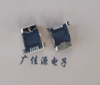  MINI USB 5PF 90°SMT前插后貼電源接口